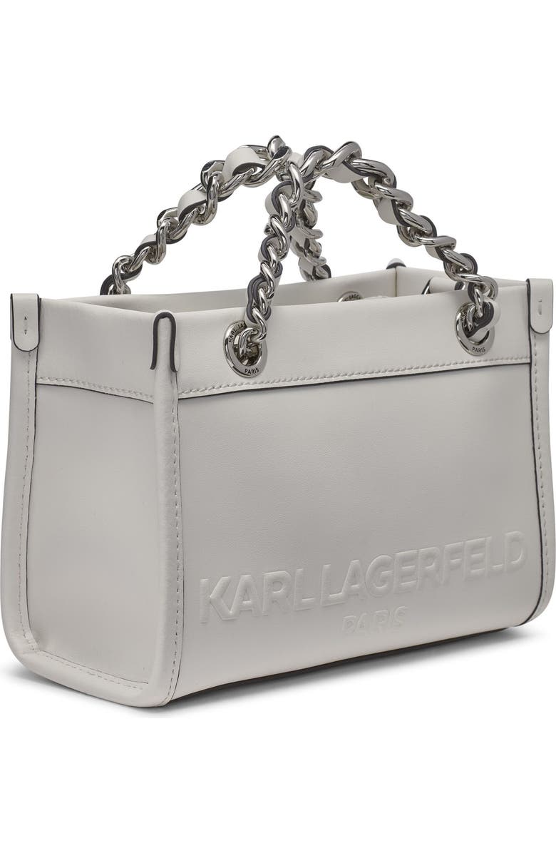 KARL LAGERFELD PARIS Savoie Crossbody, Alternate, color, Wntr Wht/Silvr