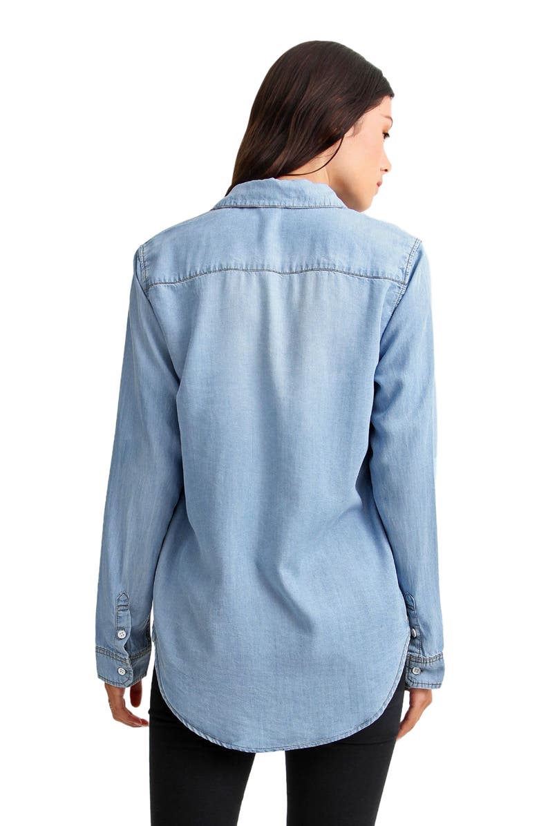 Belle & Bloom Keep Me Wild Denim Top, Alternate, color, Indigo
