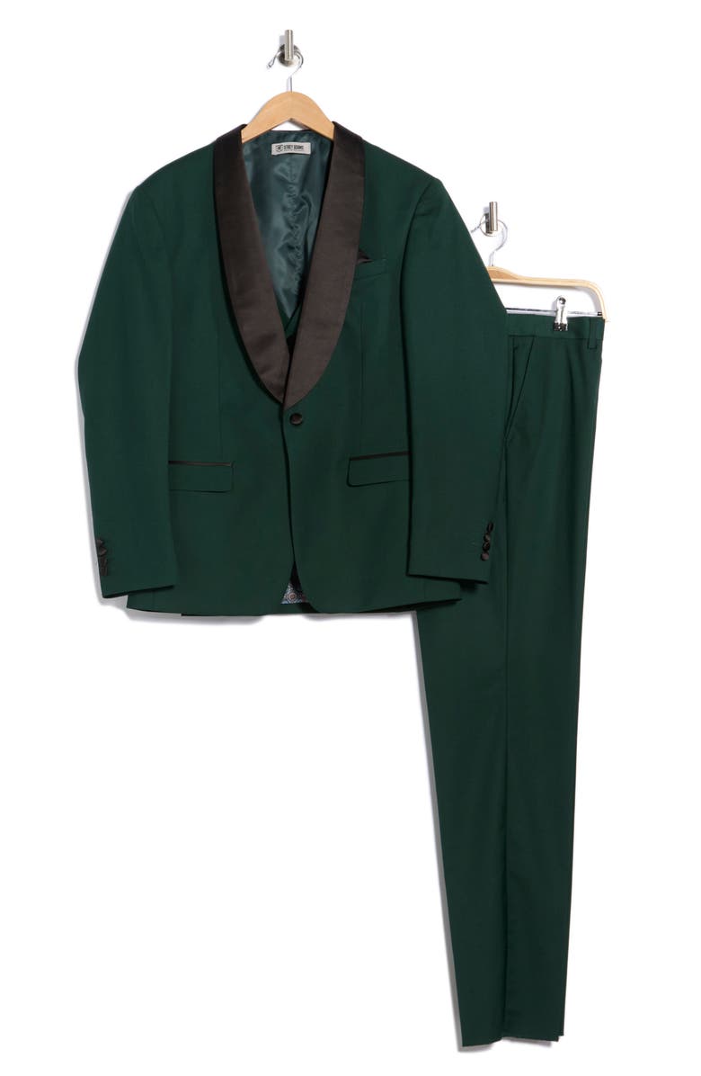 ZEGARIE Green Shawl Collar 3-Piece Tuxedo, Alternate, color, Green
