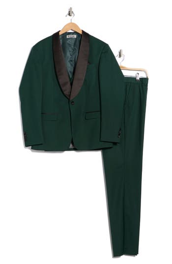 Zegarie Green Shawl Collar 3-piece Tuxedo In Green