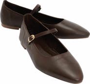 Forever & Always Shoes Lara Leather Mary Jane Flats