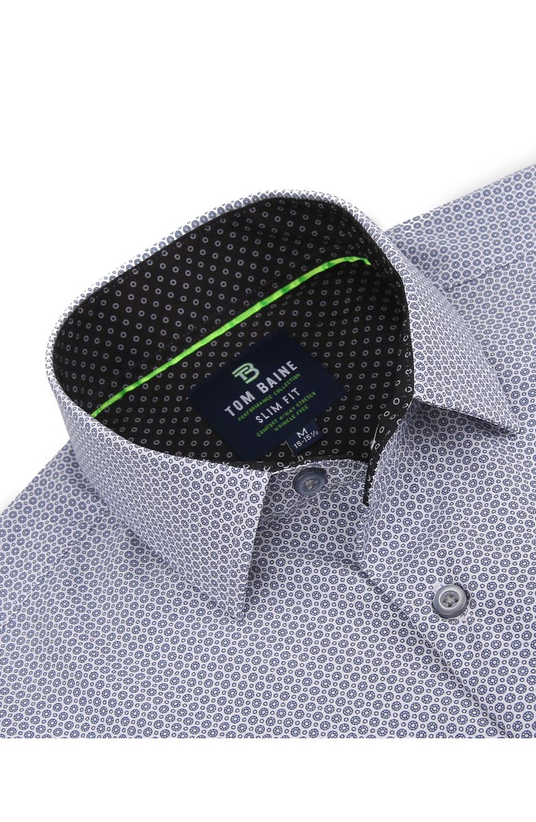 TOM BAINE Slim Fit Print Long Sleeve Button-Up Dress Shirt, Alternate, color,