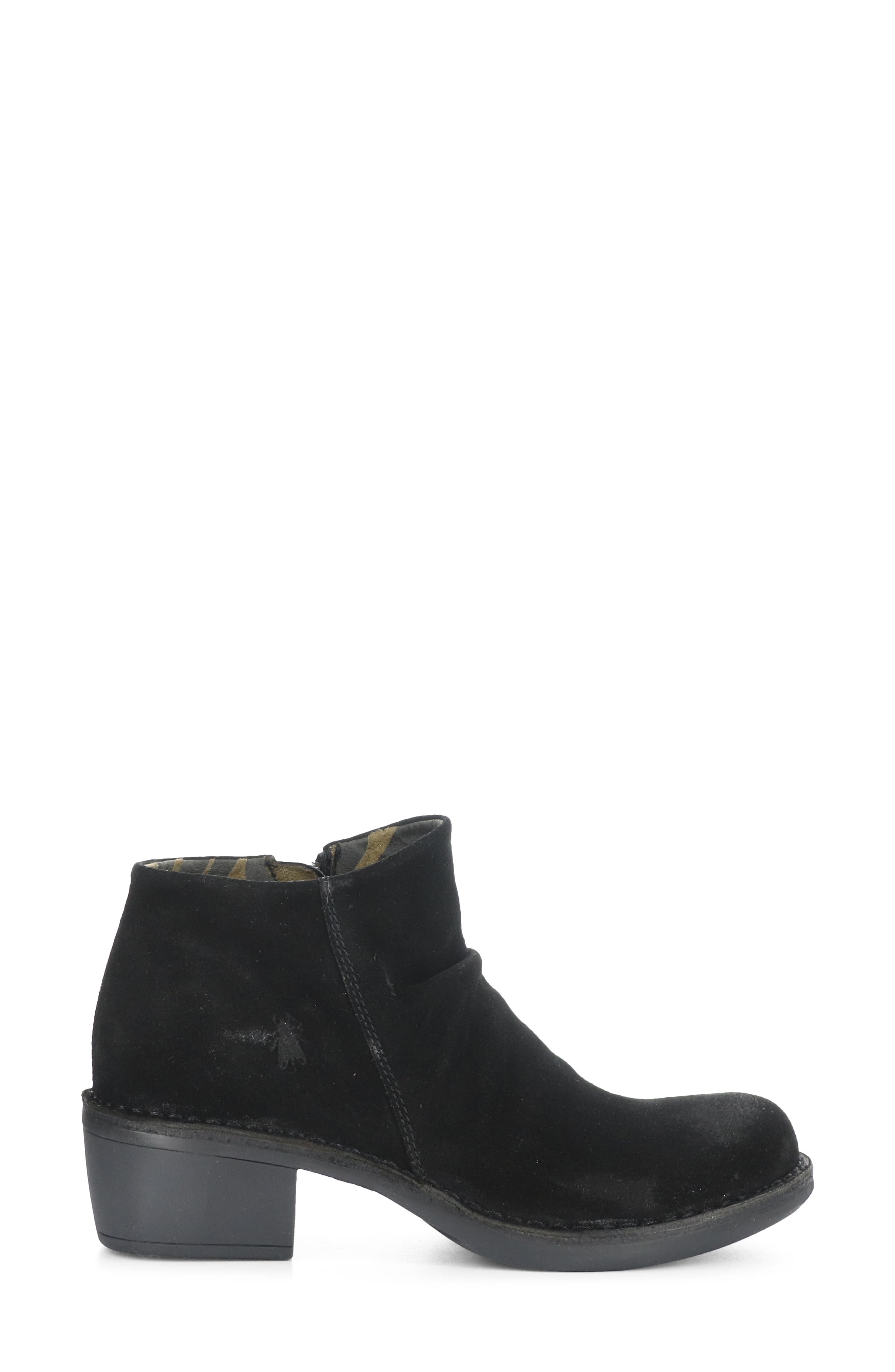 Fly London Merk Bootie, Alternate, color, 005 Black Oil Suede