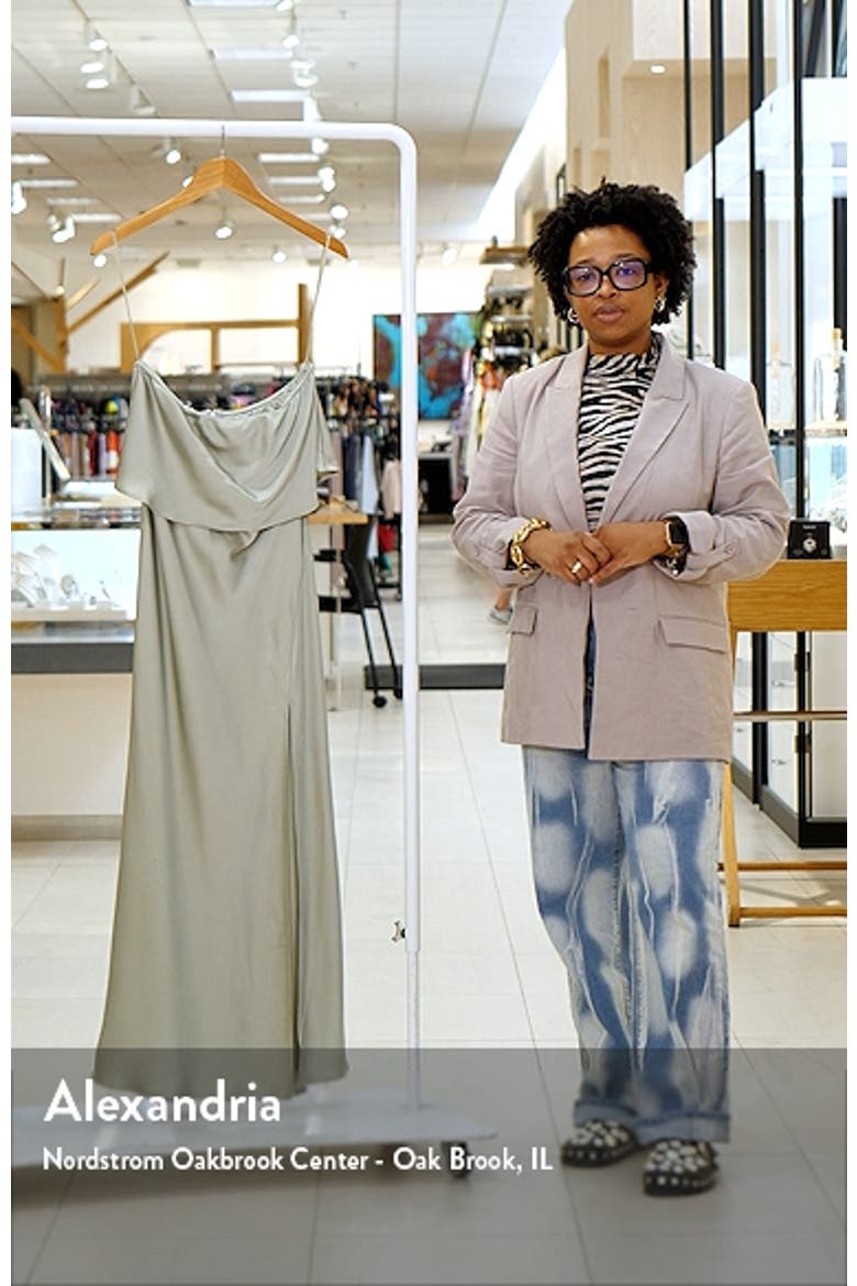 Vienna Popover Strapless Satin Midi Dress video