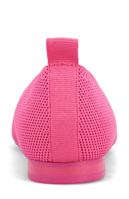 Mia Raisa Stretch Knit Flat In Hot Pink