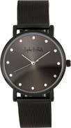 Sophie and Freda Sophie & Freda Savannah Mesh Bracelet Watch w/Swarovski Crystals