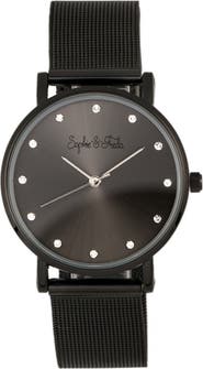 Sophie and Freda Sophie & Freda Savannah Mesh Bracelet Watch w/Swarovski Crystals
