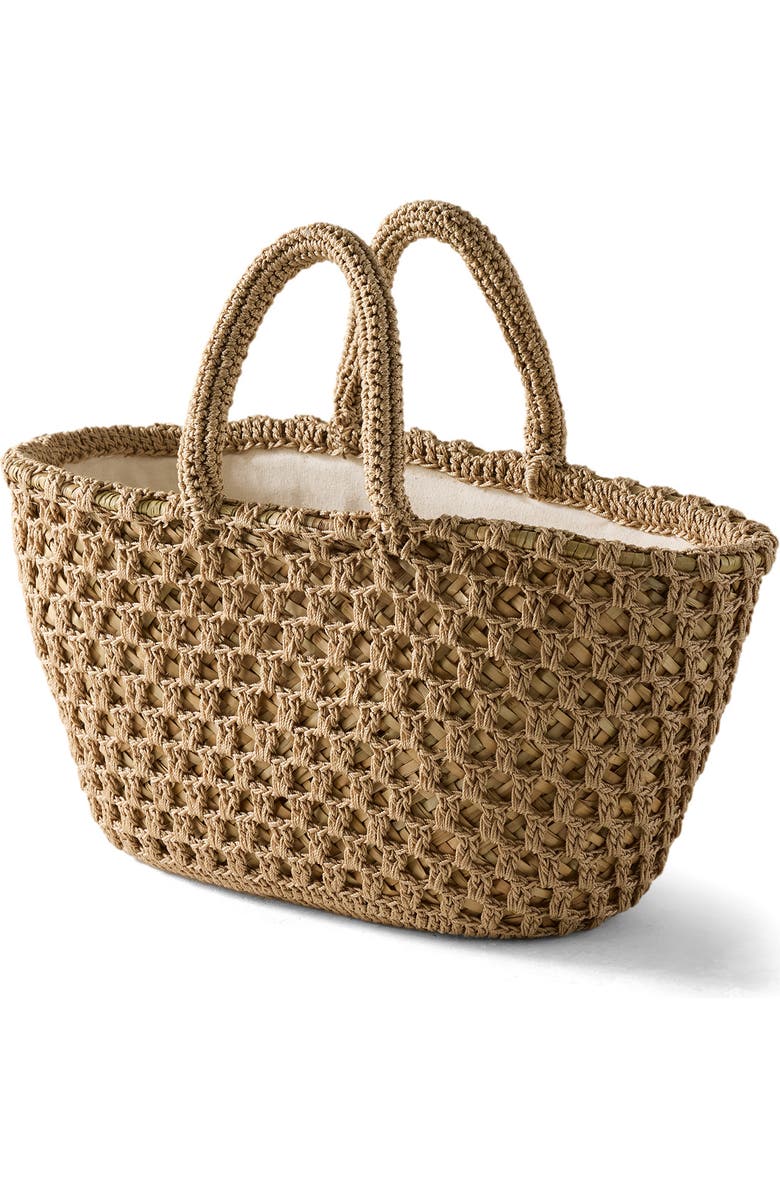 Haven Well Within Woven Rope and Straw Tote, Main, color, Natural
