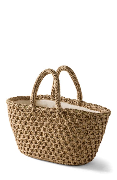 Woven Rope and Straw Tote