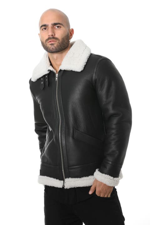 Frederick Leather Shearling Aviator Jacket