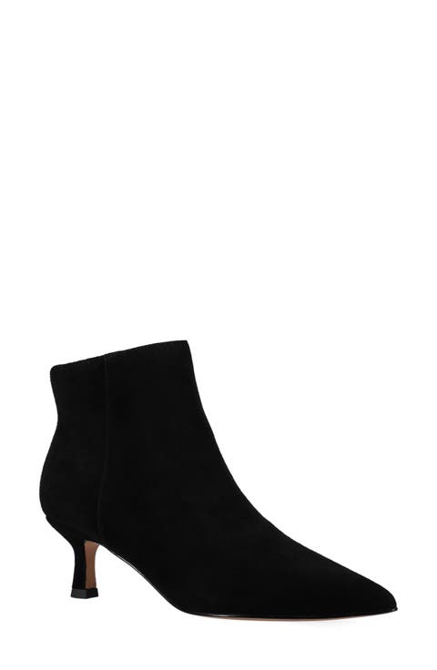 Kiesa Pointed Toe Kitten Heel Bootie (Women)