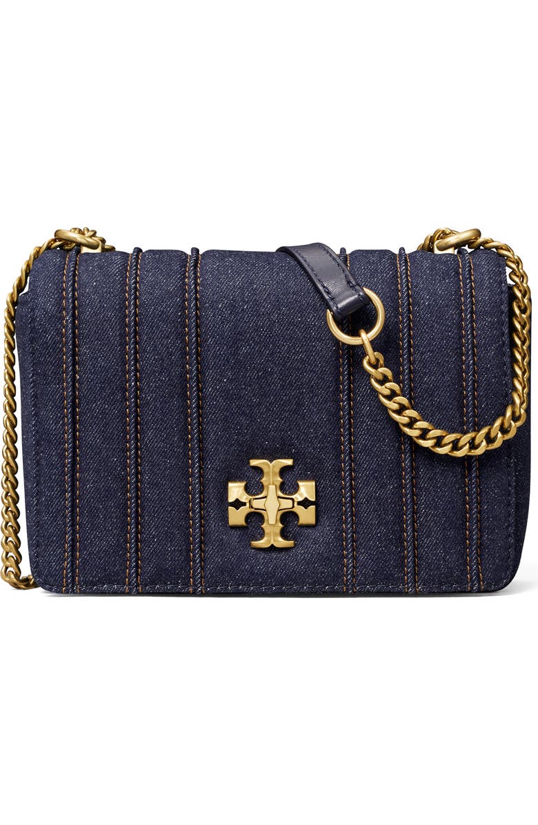 Tory Burch Kira Denim Shoulder Bag, Main, color,