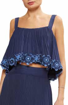 Ramy Brook Elizabeth Floral Lace Appliqué Top