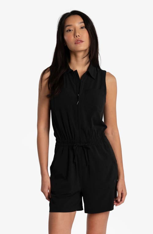 Lole Momentum Zip Front Romper In Black