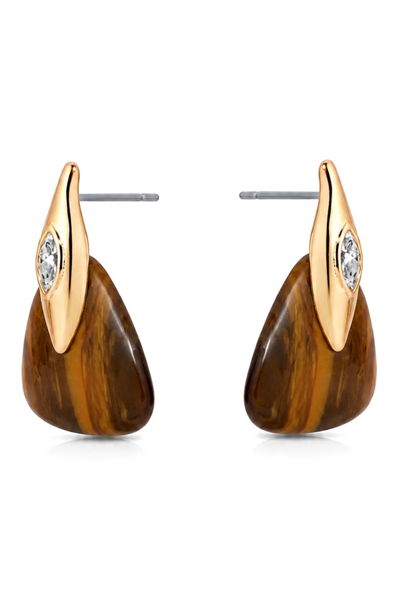 Tiger's Eye Solstice Stud Earrings, Alternate, color, TIGERS EYE