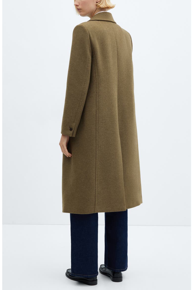 Peaked Lapel Coat, Alternate, color, KHAKI GREEN