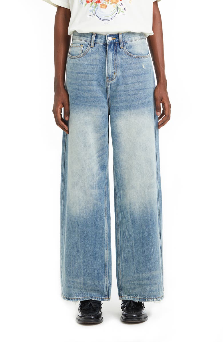FOUND Baggy Wide Leg Jeans, Main, color, 