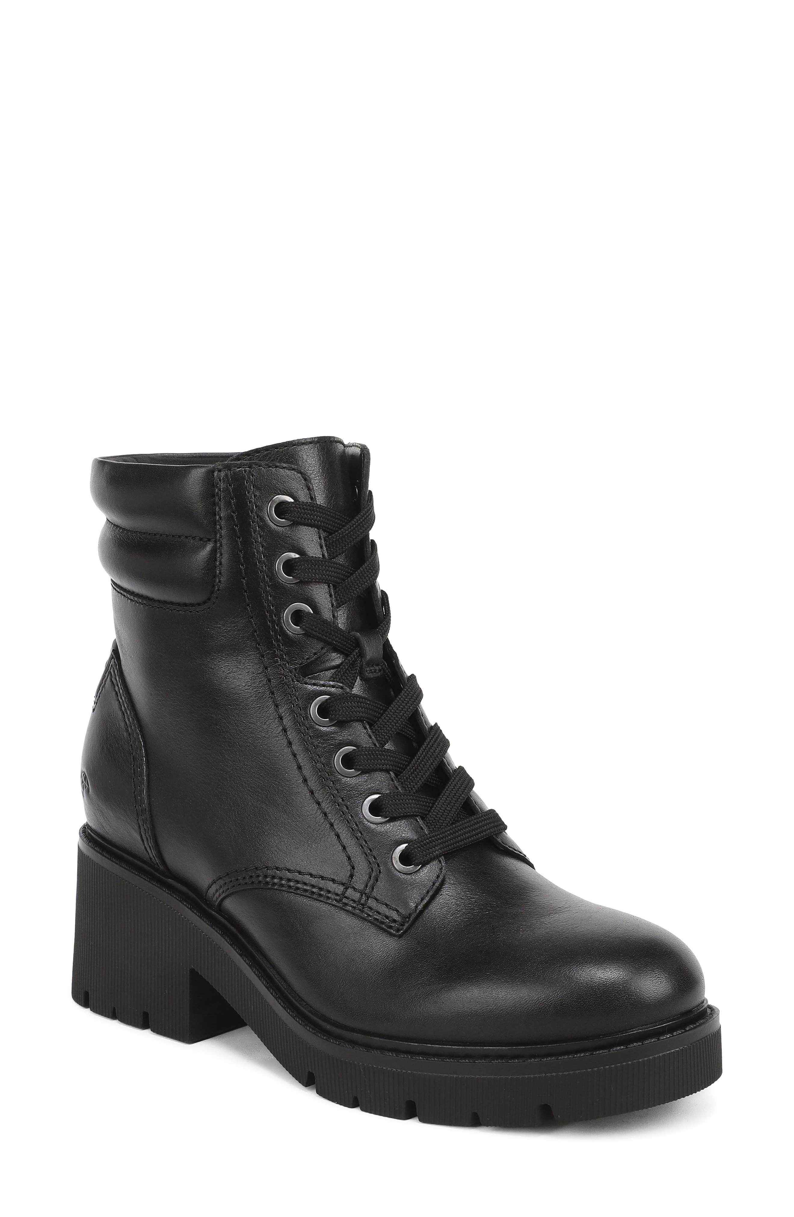 Jovani Lace Up Leather Boot, Main, color, BLACK LEATHER