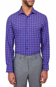 Shadow Check Stretch Performance Dress Shirt