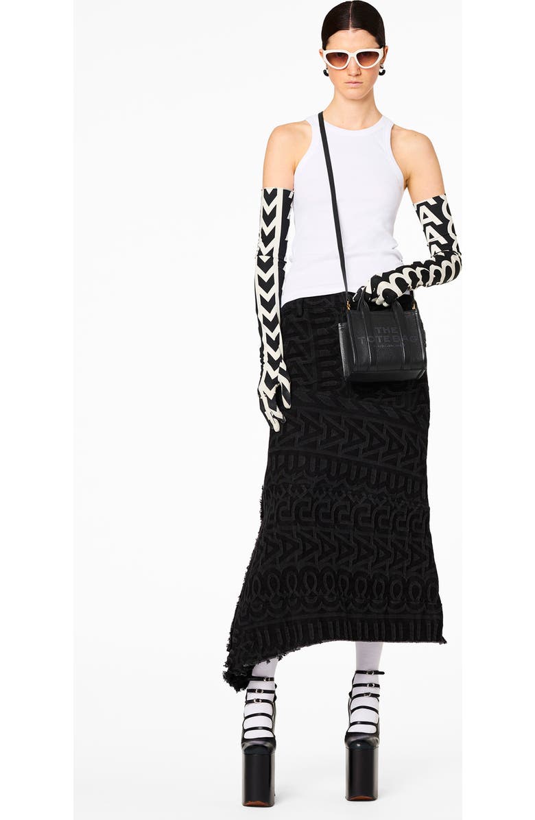 Marc Jacobs The Leather Crossbody Tote Bag, Alternate, color, Black