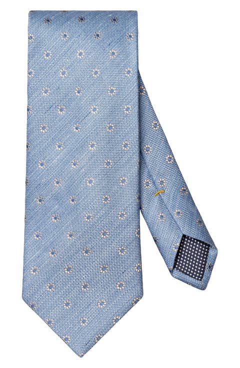 Floral Dot Linen & Silk Tie