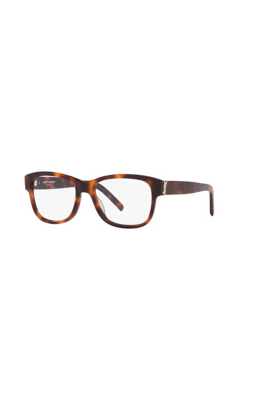 Saint Laurent 53mm Oval Optical Glasses In Black