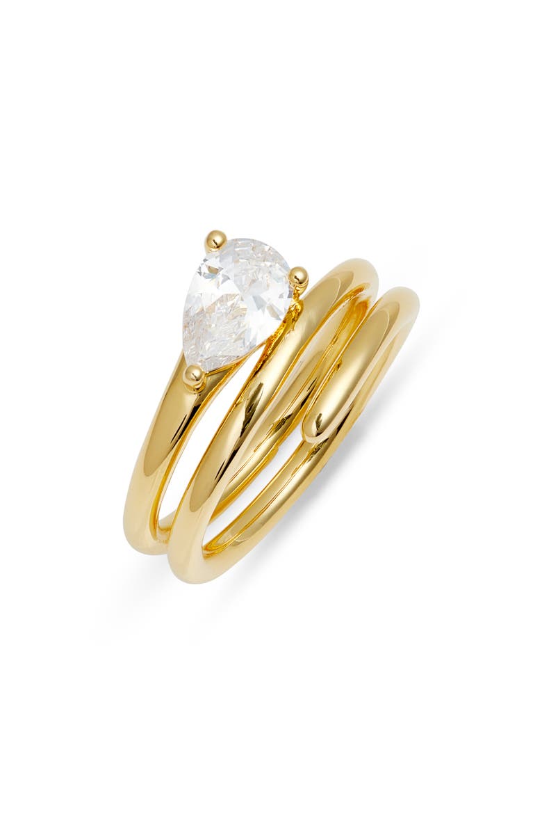 Cubic Zirconia Wrap Ring, Main, color, CLEAR- GOLD