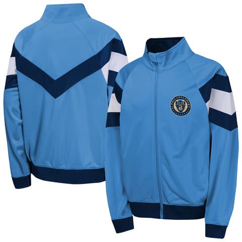 Youth  Blue Philadelphia Union Field General Track Full-Zip Jacket