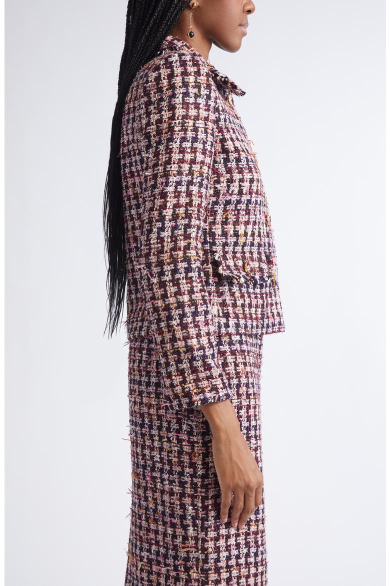 Fringe Houndstooth Tweed Jacket (Women) | Nordstrom