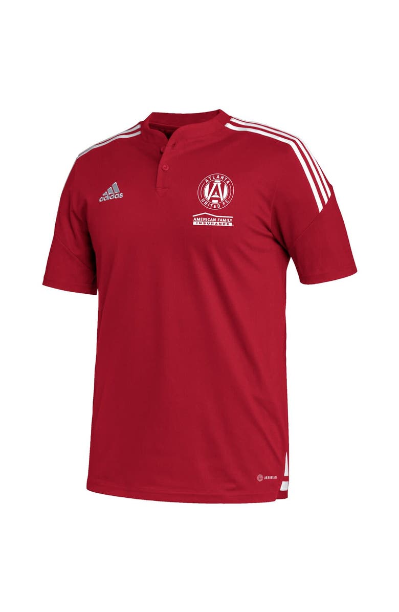 adidas Men's adidas Red Atlanta United FC Henley AEROREADY Polo, Alternate, color, 