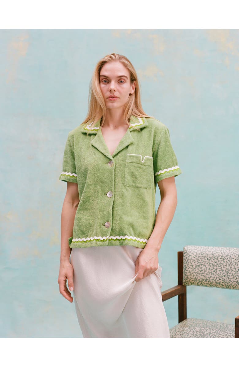 Tombolo 'Rick Rack' Cabana ~ Crop Cut, Alternate, color, Green