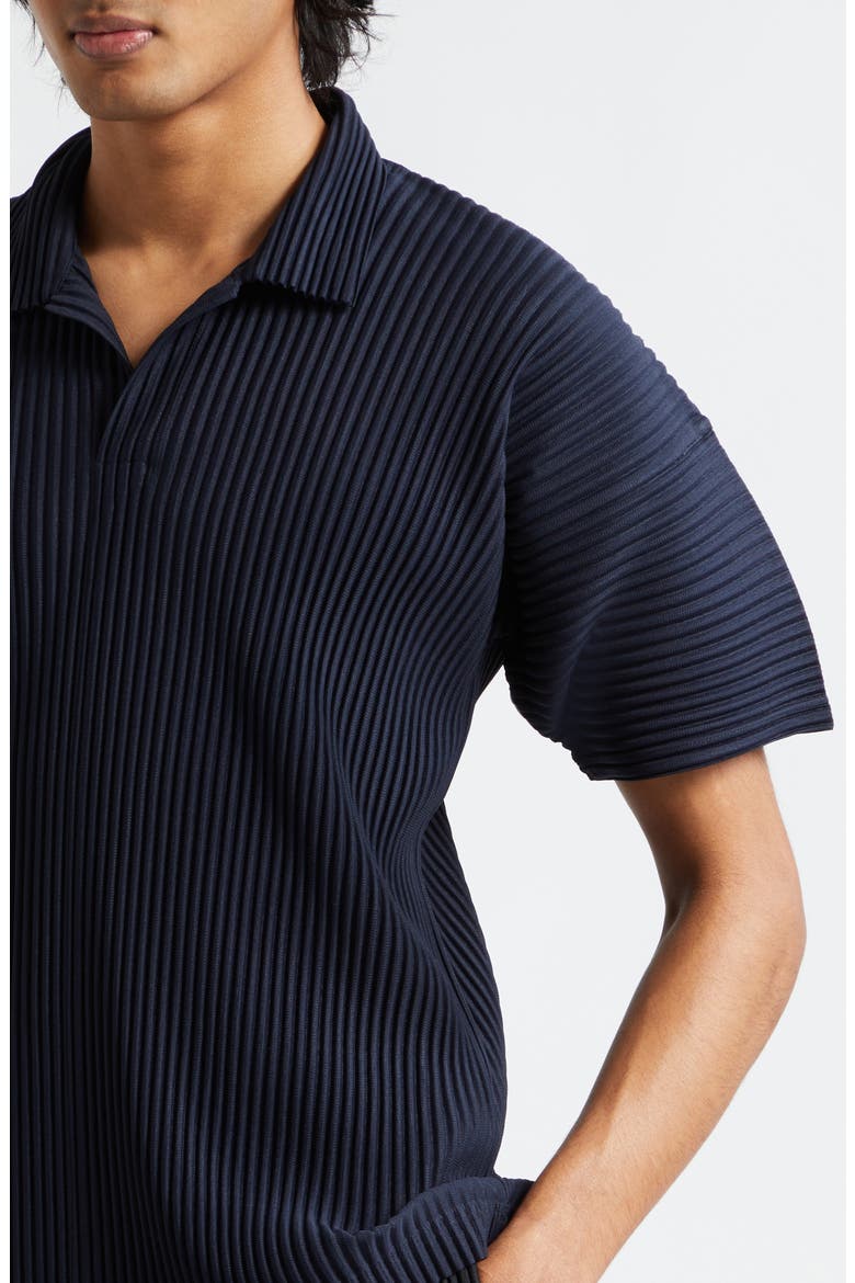 Homme Plissé Issey Miyake Basics Pleated Polo (Men) | Nordstrom