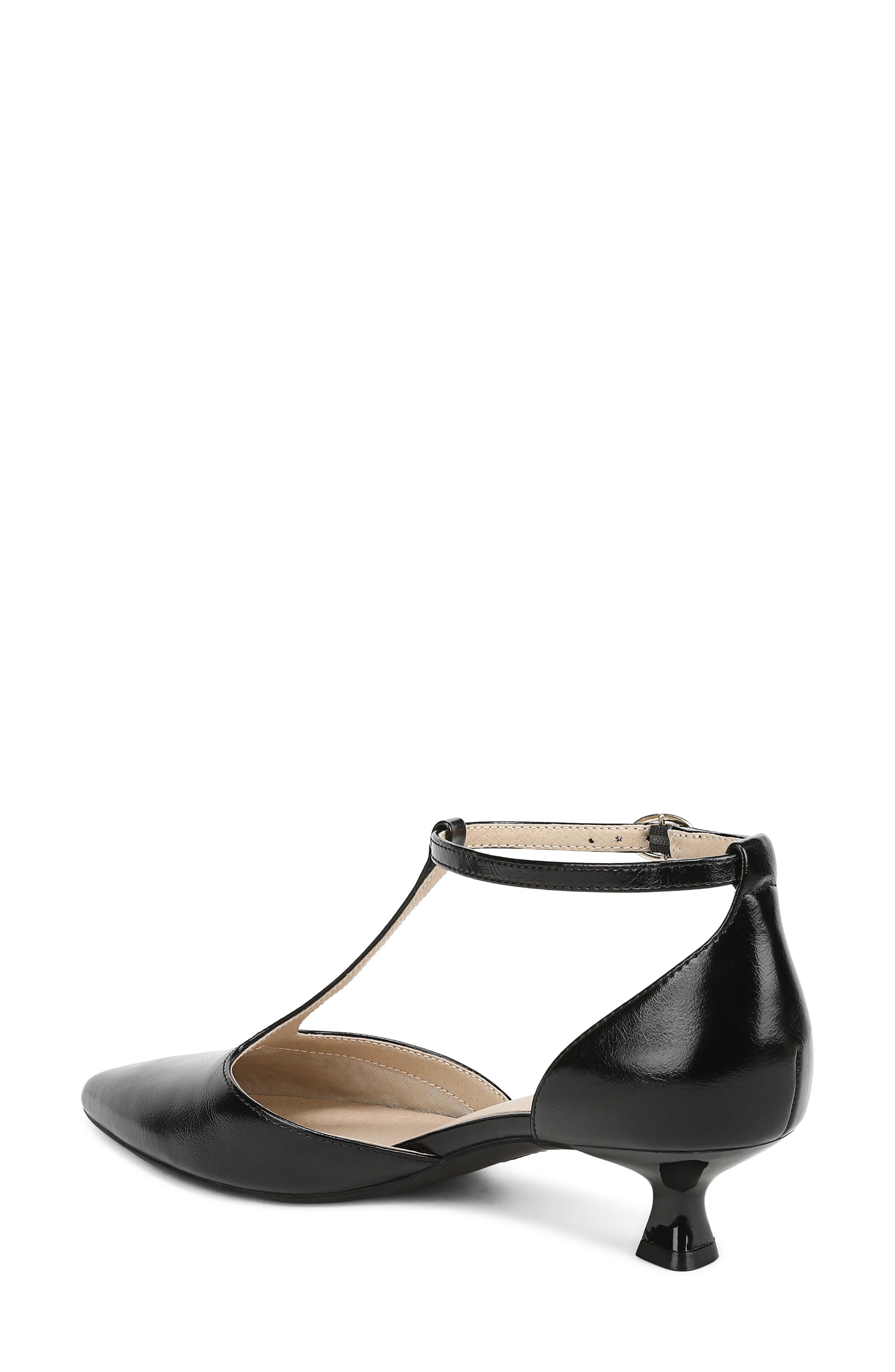 LifeStride Maruin Ankle Strap Pointed Toe Kitten Heel Pump, Alternate, color, Black