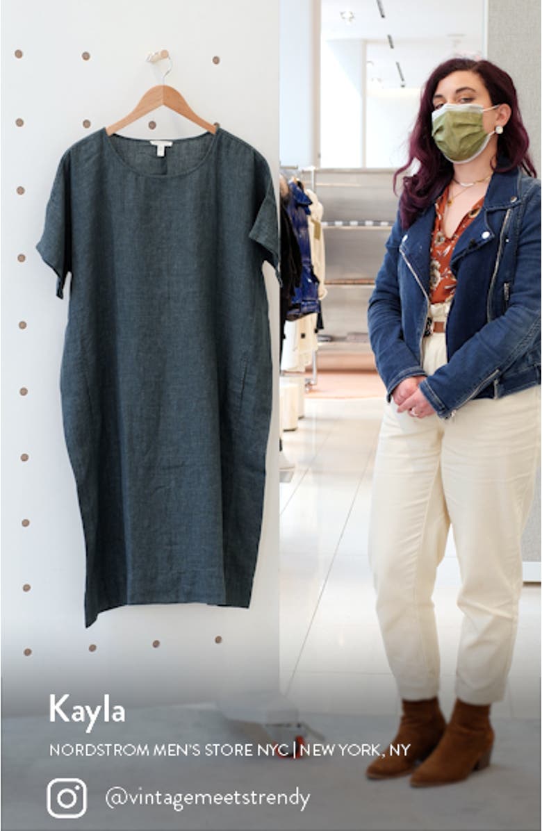 Organic Linen Shift Dress, sales video thumbnail
