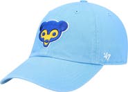 '47 Men's '47 Light Blue Chicago Cubs Logo Cooperstown Collection Clean Up Adjustable Hat