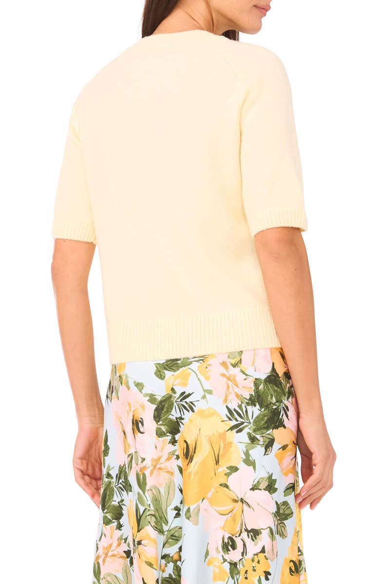 1.STATE Crewneck Short Sleeve Sweater, Alternate, color, Butter Cream Yellow