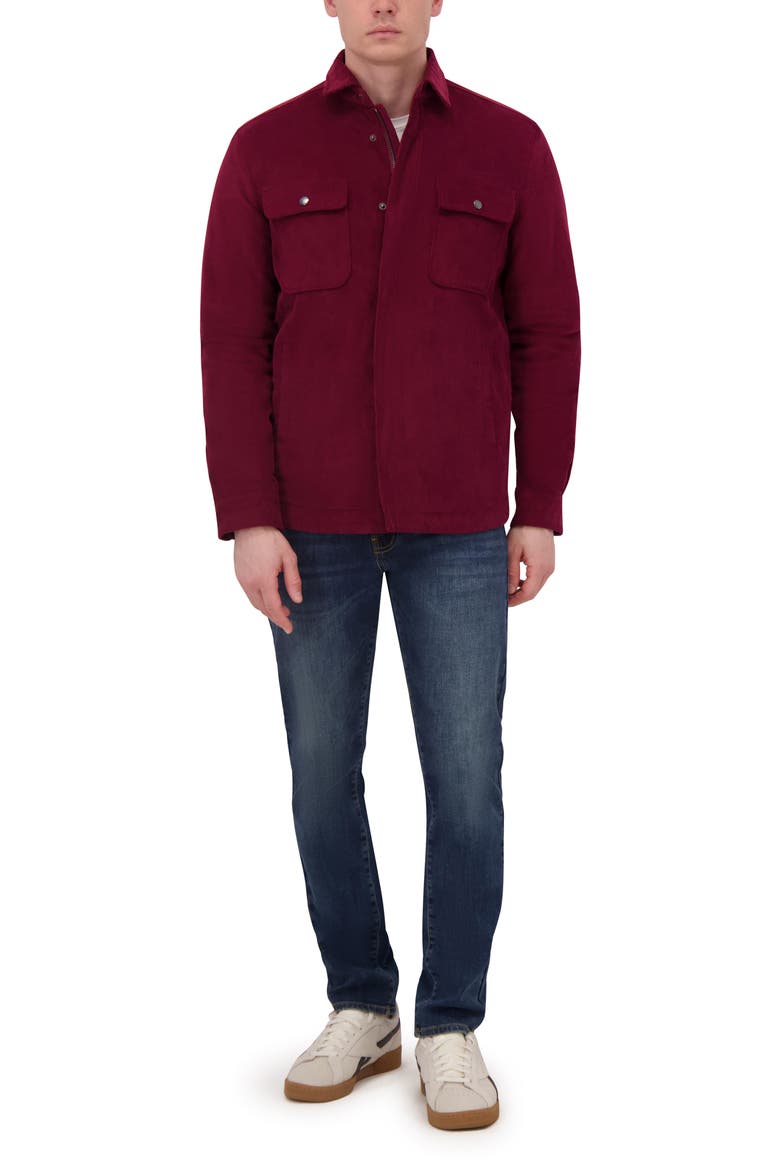Corduroy Shirt Jacket, Alternate, color, BURGUNDY