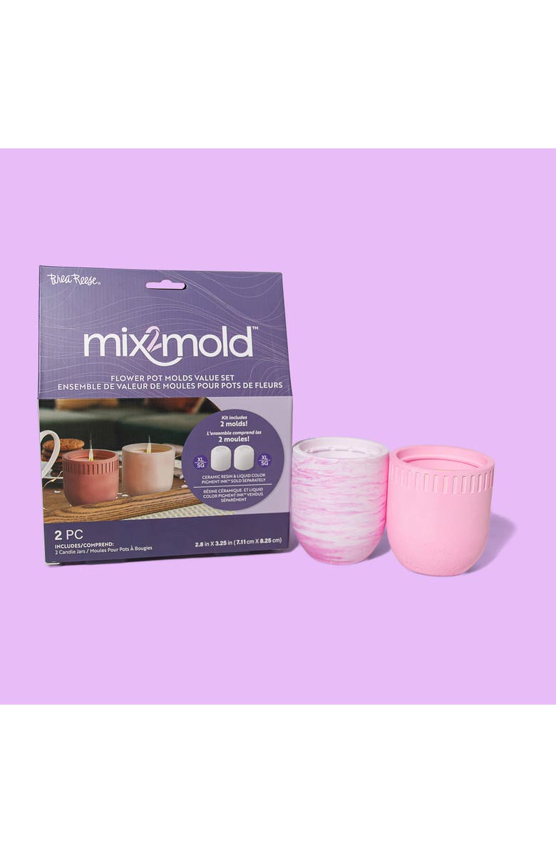 Brea Reese Mix2Mold Molds Value Set Candle Holder 2Pc, Alternate, color, Multicolored