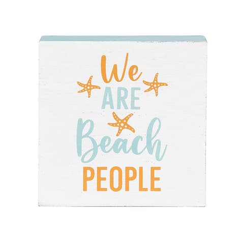We Are Beach People Decorative Shelf Block