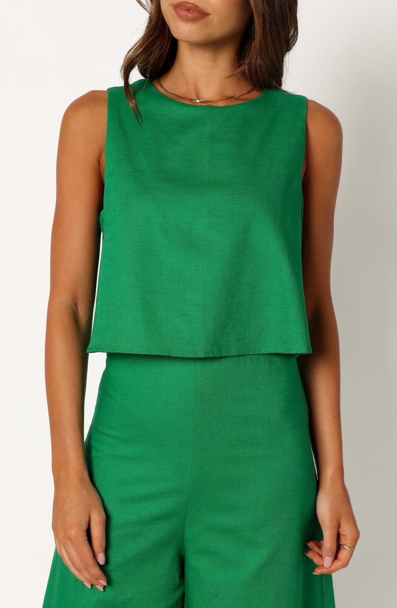 Petal & Pup Sleeveless Popover Wide Leg Jumpsuit, Alternate, color, Green