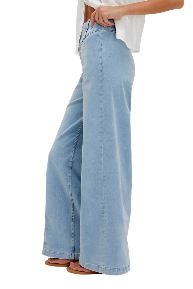Libre Front Yoke Wide Leg Jeans, Alternate, color, PALERMO