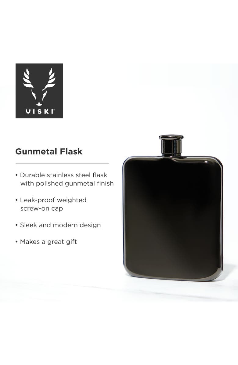 Viski 6 oz Flask, Alternate, color, Black