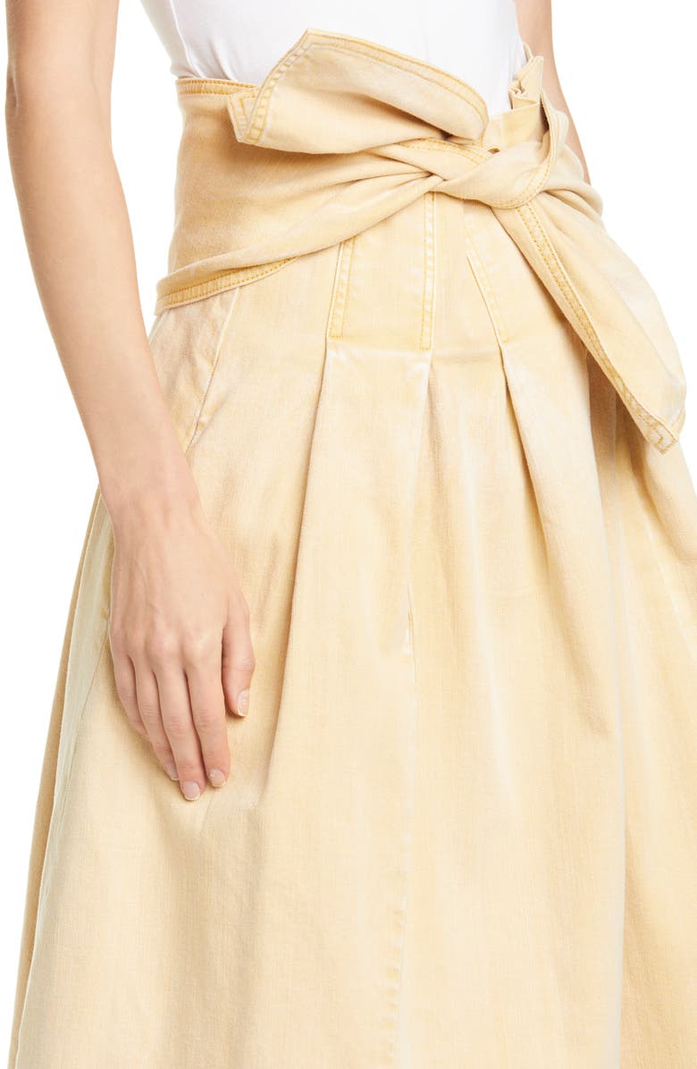 Ulla Johnson Virgil Tie Waist Midi Skirt, Alternate, color, 
