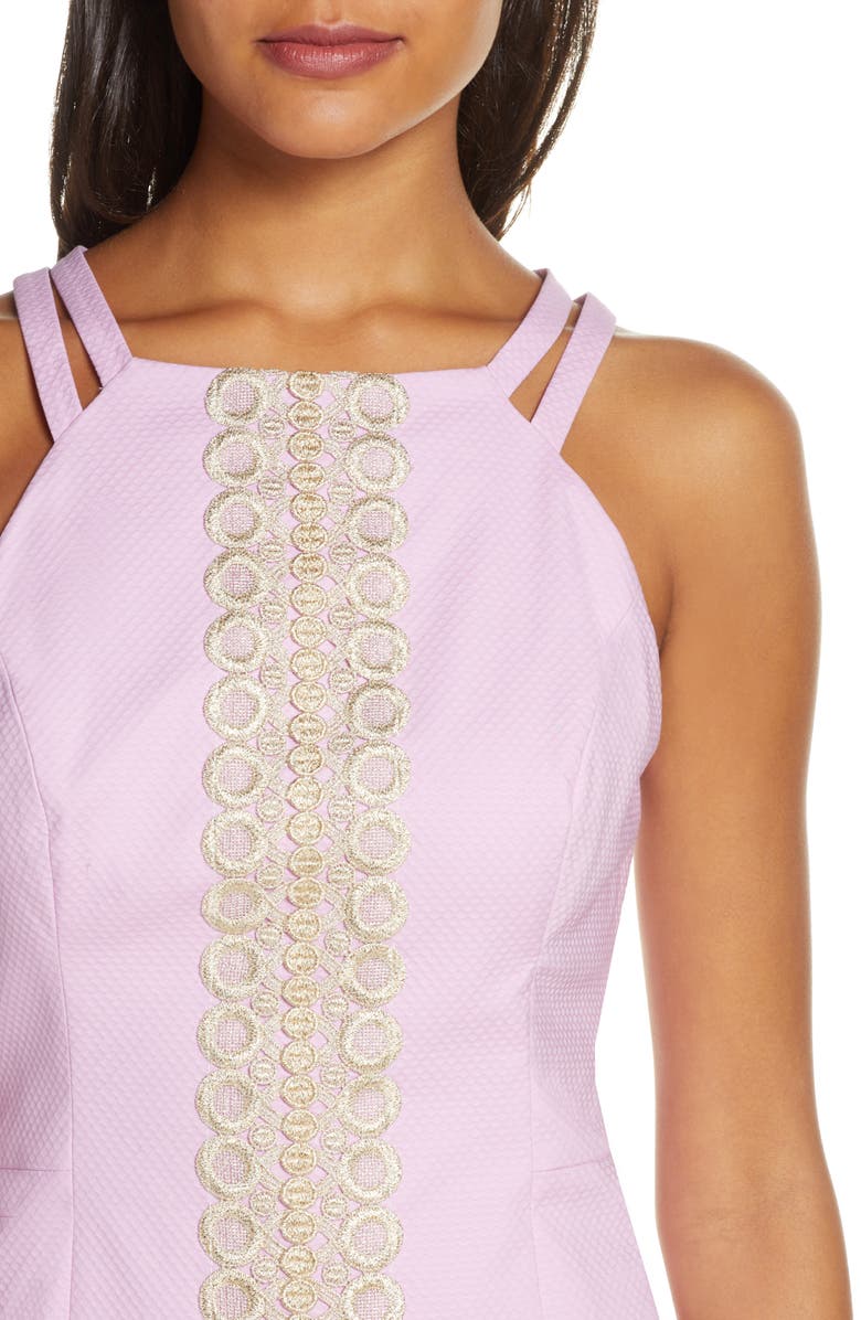 Lilly Pulitzer<sup>®</sup> Pearl Piqué Sheath Dress, Alternate, color, Lilac Freesia
