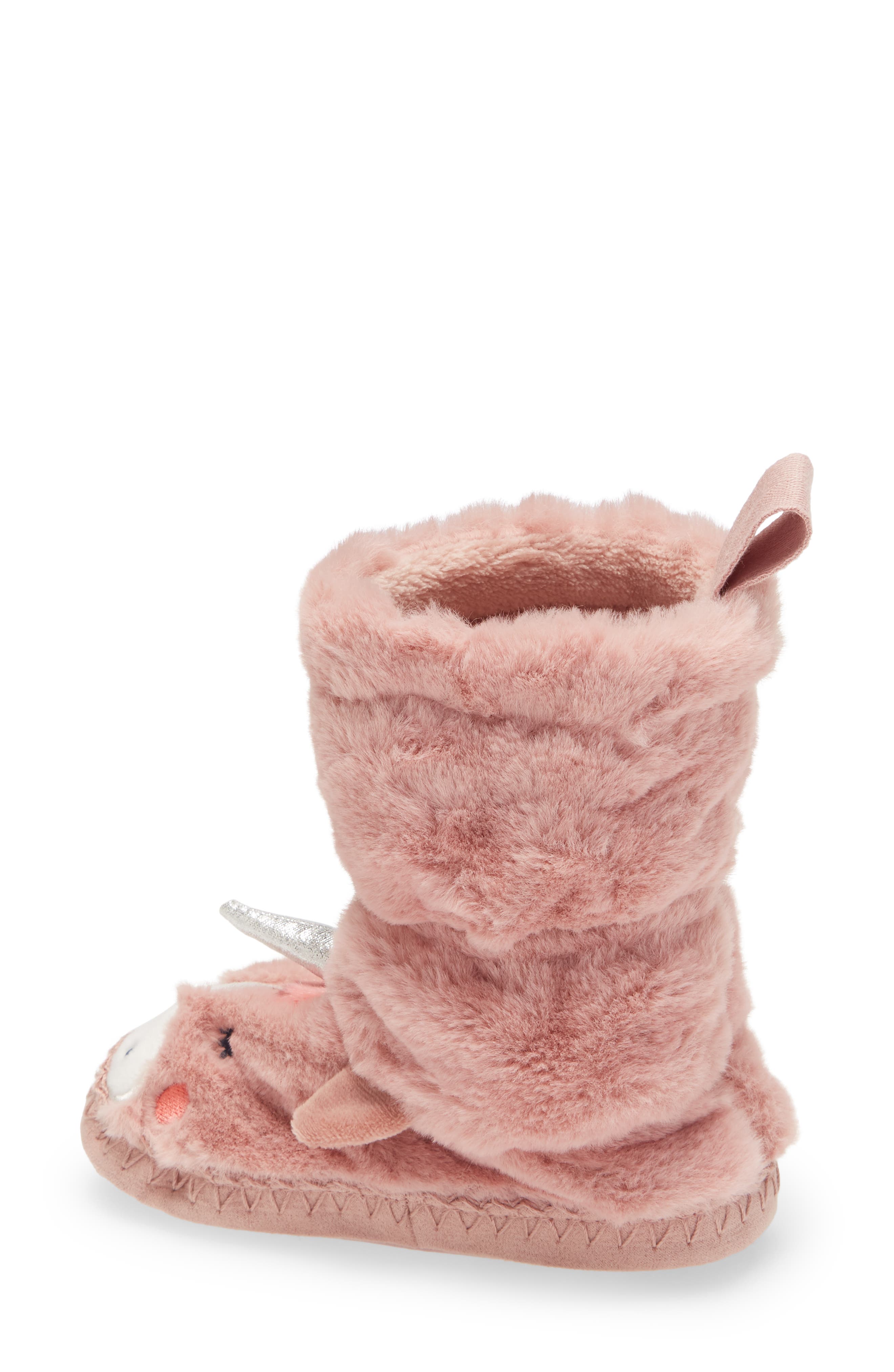 Fuzzy Slipper, Alternate, color, UNICORN