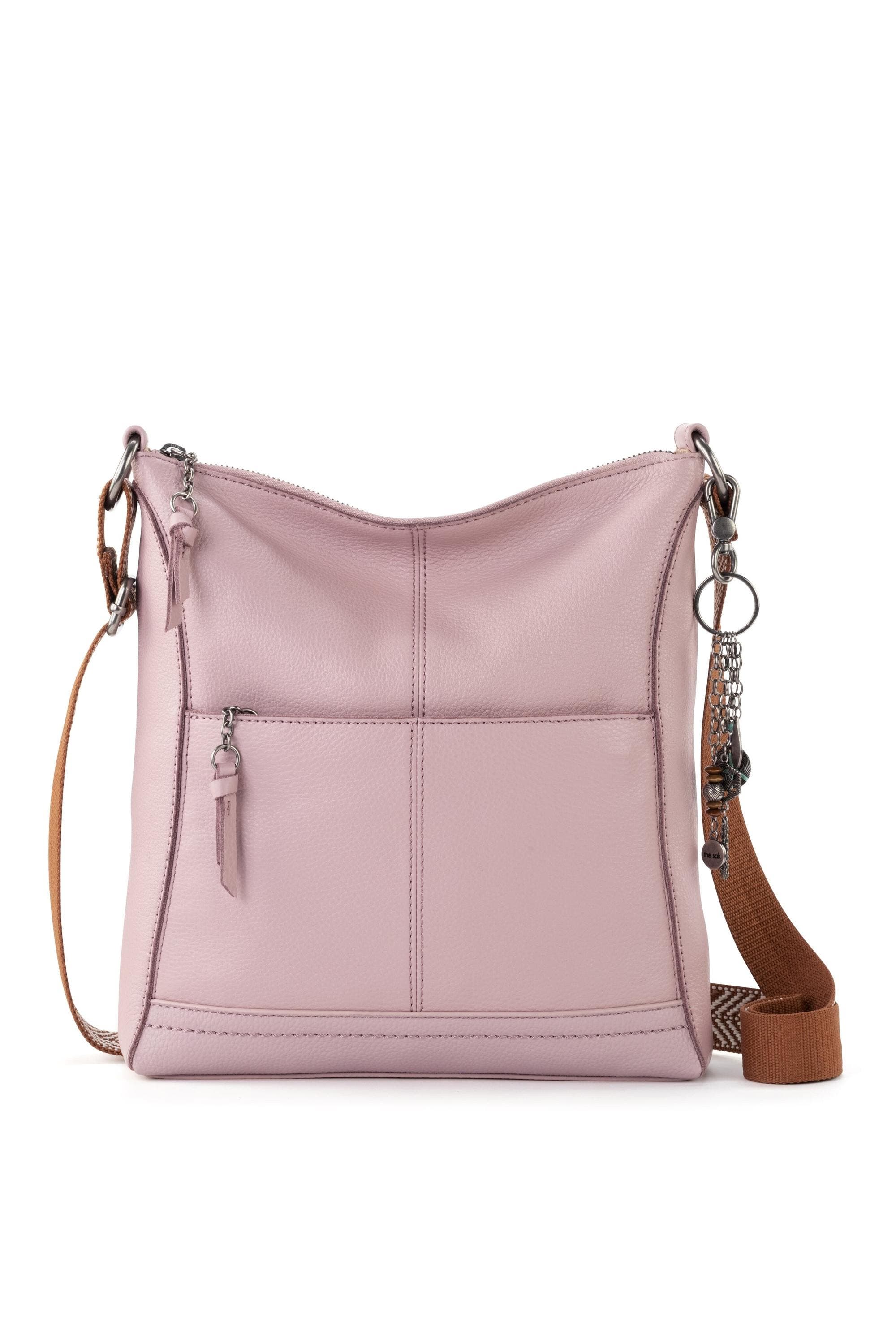 Lucia Crossbody Leather Bag, Main, color, Rosewood