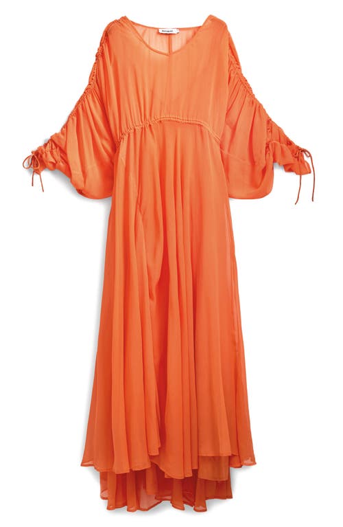 Desigual Long Sleeve Maxi Dress In Orange