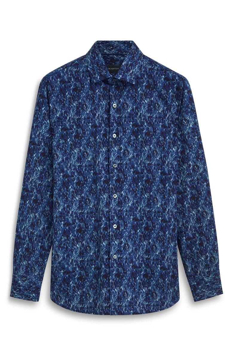 Bugatchi Axel Shaped Fit Stretch Cotton Button-Up Shirt, Alternate, color,