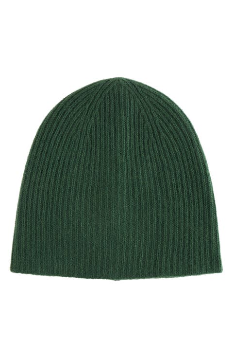 Cashmere Double Layer Rib Knit Beanie