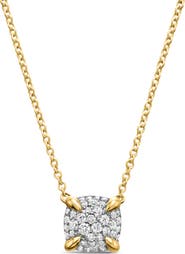 David Yurman Petite Chatelaine® 18K Yellow Gold & Diamond Pendant Necklace, 7mm